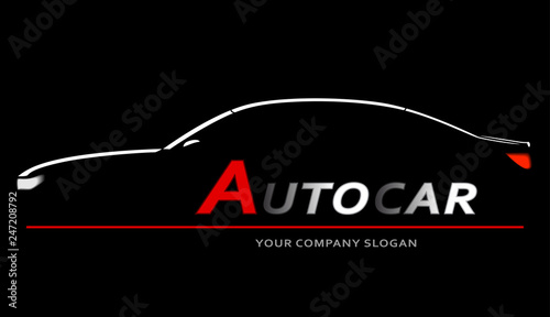 Car Logo Abstract Lines Vector. Vector illustration