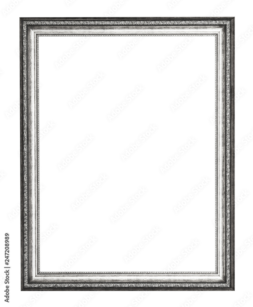 empty silver carved wooden picture frame empty silver carved wooden picture frame