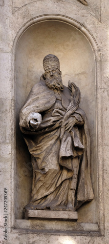 Pope Saint Marcellus by Francesco Cavallini  San Marcello al Corso church in Rome  Italy