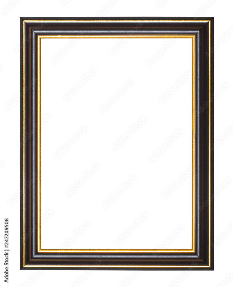 empty wide black and gold wooden picture frame empty wide black and gold wooden picture frame