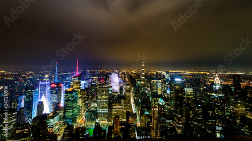 New York de nuit depuis l Empire State Building