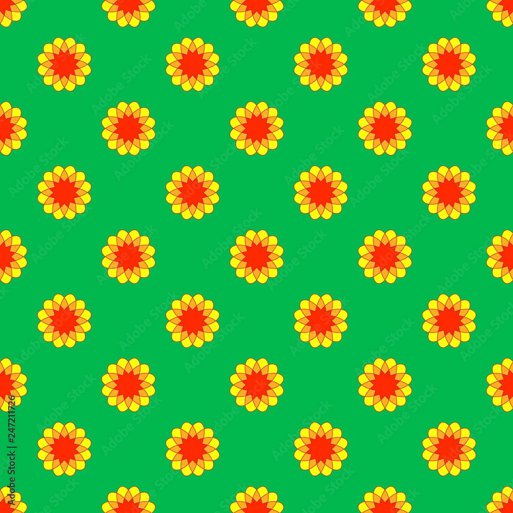 Abstract pattern on the green background