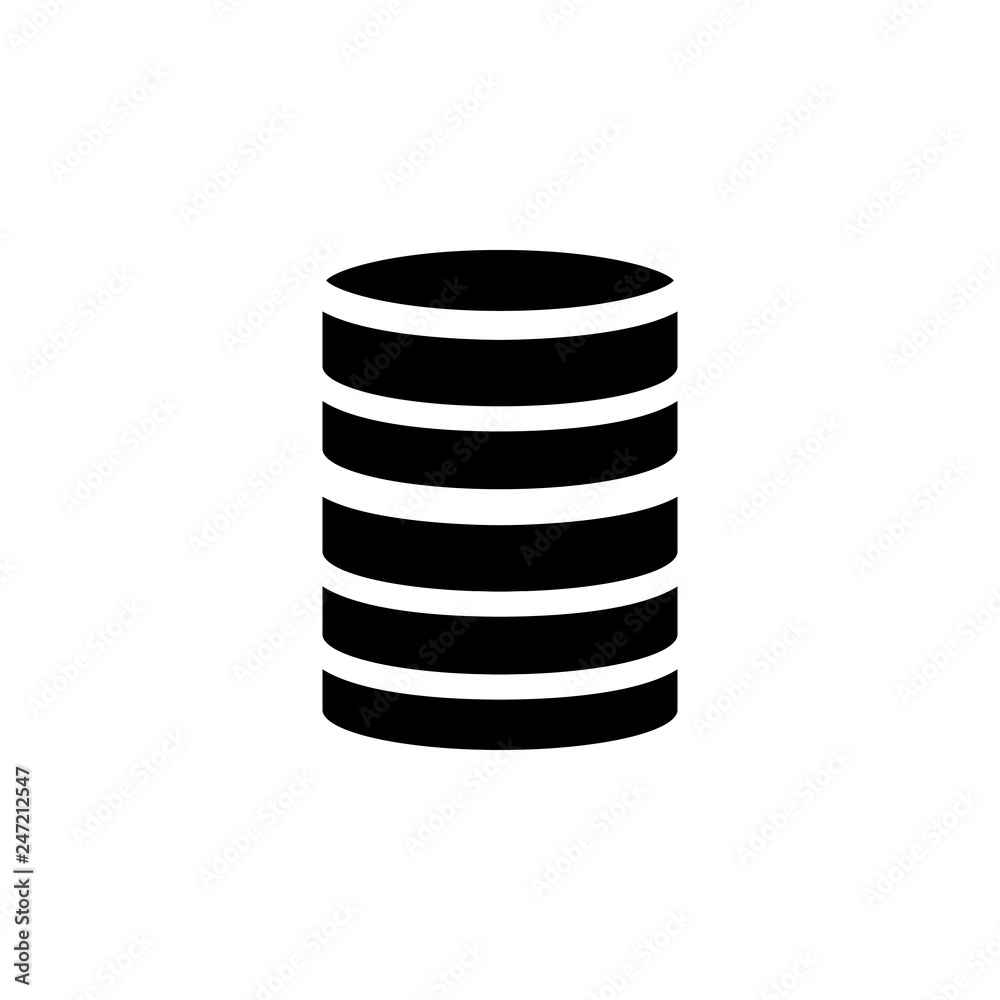 database icon vector. database vector design. sign design. flat style. Vector EPS 10