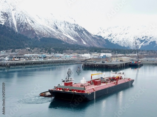 Tug and barge in Alaska