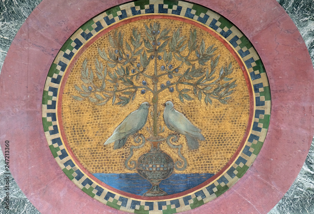 Mosaic, basilica of Saint Paul Outside the Walls, Rome, Italy