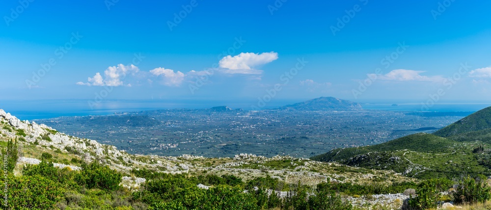 Greece, Zakynthos, XXL scenic view on islands mountains and nature landscape Greece, Zakynthos, XXL scenic view on islands mountains and nature landscape