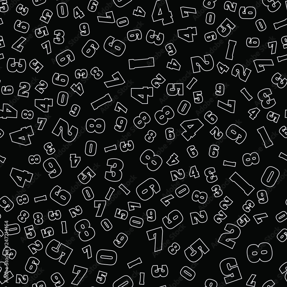 Numbers education, school concept. Seamless vector EPS 10 pattern. Flat style Numbers education, school concept. Seamless vector EPS 10 pattern. Flat style