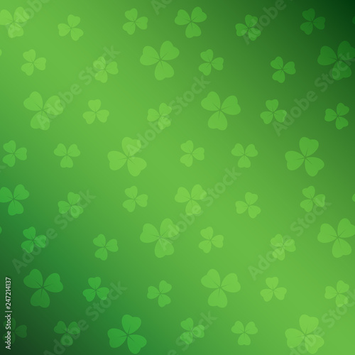 green saint patrick vector background with gradient