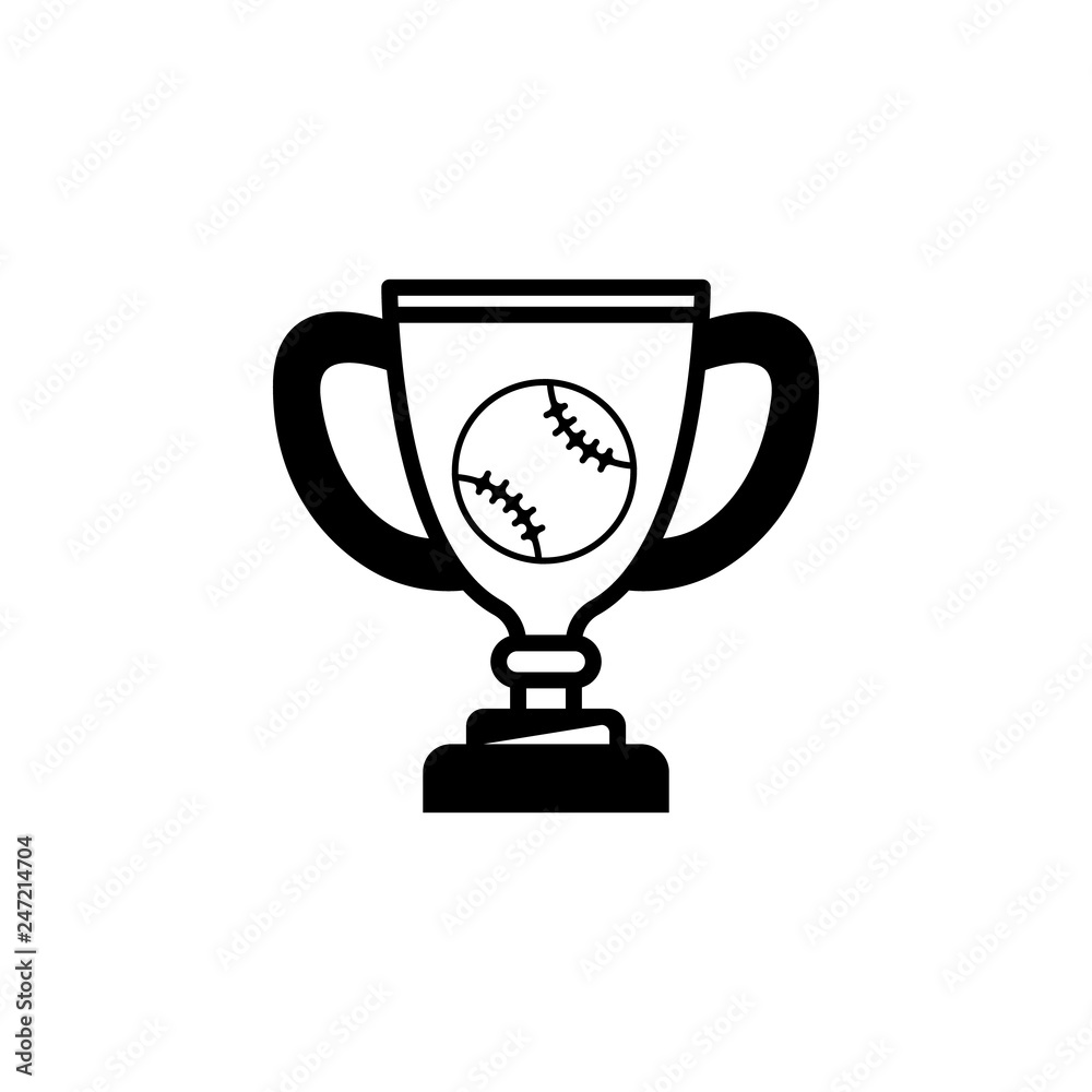 trophy baseball icon vector. trophy baseball vector design. sign design. flat style. Vector EPS 10 trophy baseball icon vector. trophy baseball vector design. sign design. flat style. Vector EPS 10