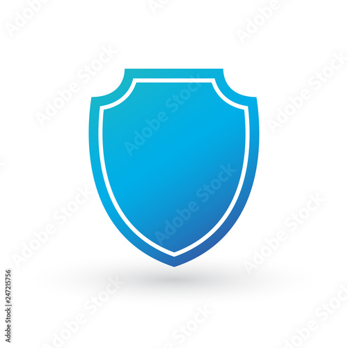 Free Download Dlue gradient Shield Icon in trendy flat style design. Shield symbol for web site design, logo, app, UI, presentation. Vector illustration isolated on white background. - GFXLoad