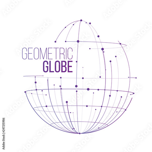 Abstract Line and dots Glob...