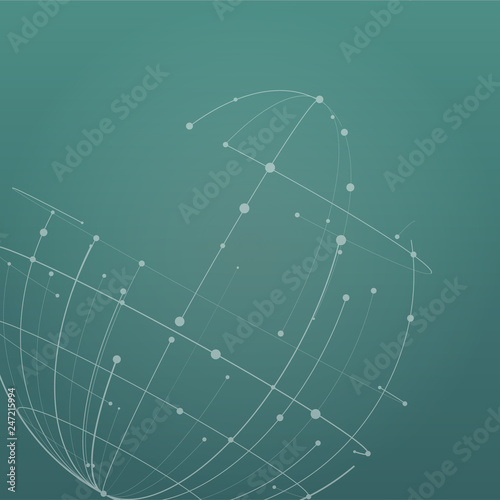 Abstract Line and dots Glob...