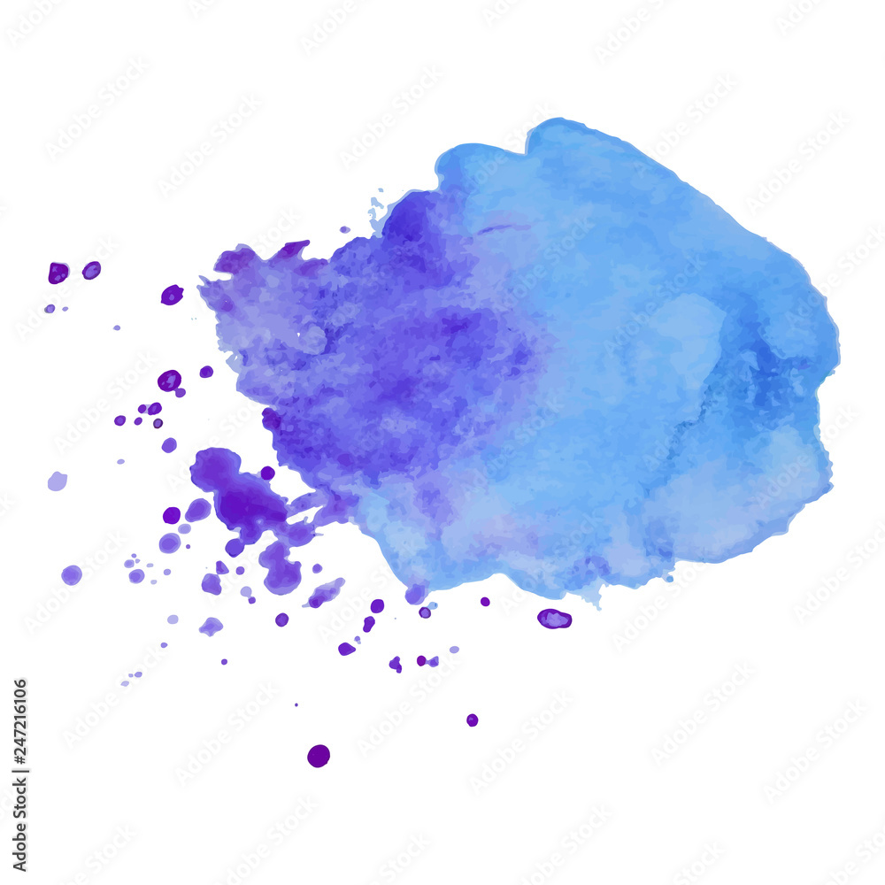 Color splash on white background. Abstract watercolor background.