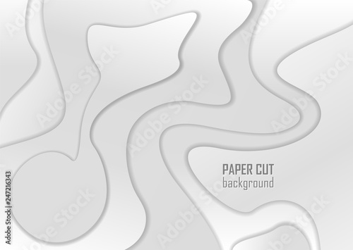 Paper cut shapes, 3D vector illustration