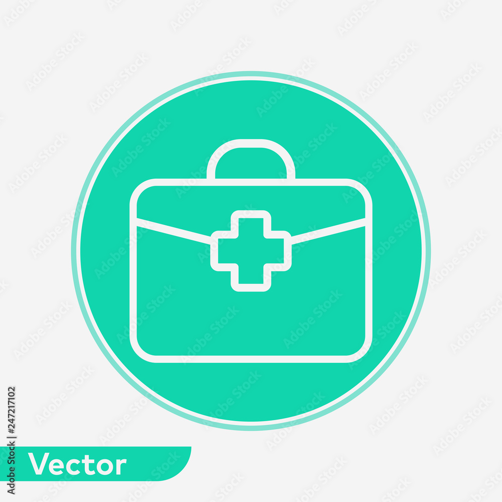 First aid kit vector icon sign symbol First aid kit vector icon sign symbol