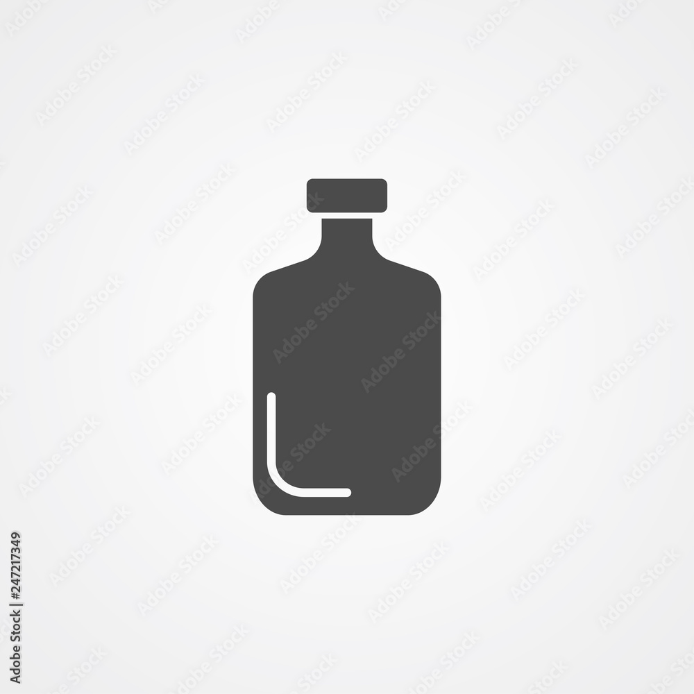 Glass bottle vector icon sign symbol Glass bottle vector icon sign symbol