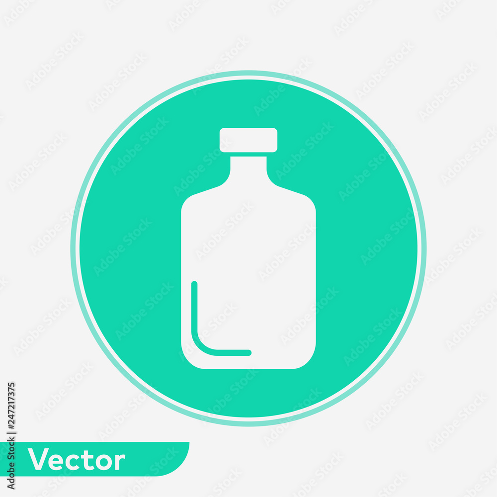 Glass bottle vector icon sign symbol Glass bottle vector icon sign symbol