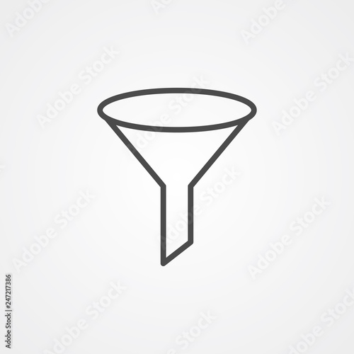 Funnel vector icon sign symbol