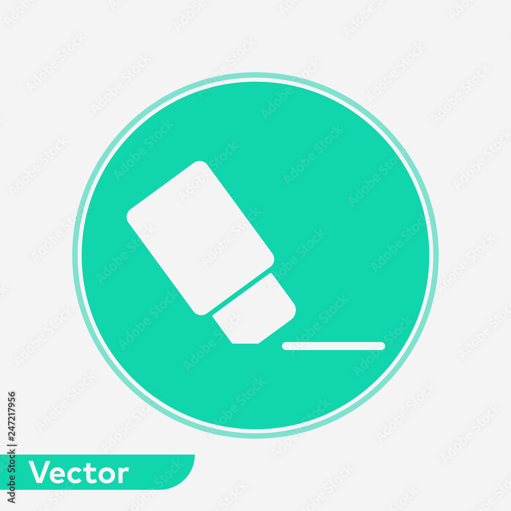 Eraser vector icon sign symbol
