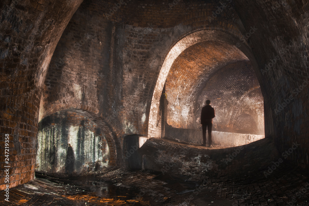 Obraz premium Underground canalization in Poland