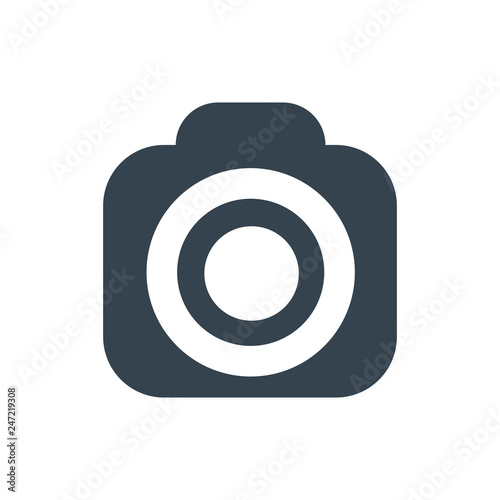 Photo camera flat icon - for stock