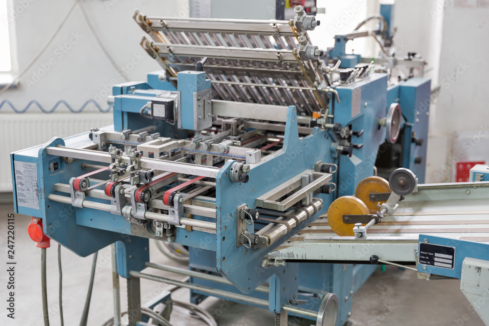 Printing machine closeup Printing machine closeup