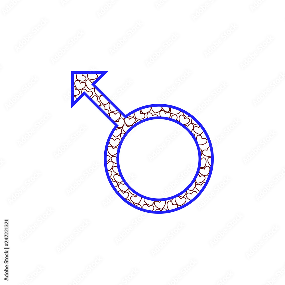 Man symbol, love, valentine’s day icon. Element of color Valentine's Day. Premium quality graphic design icon. Signs and symbols collection icon for websites, web design