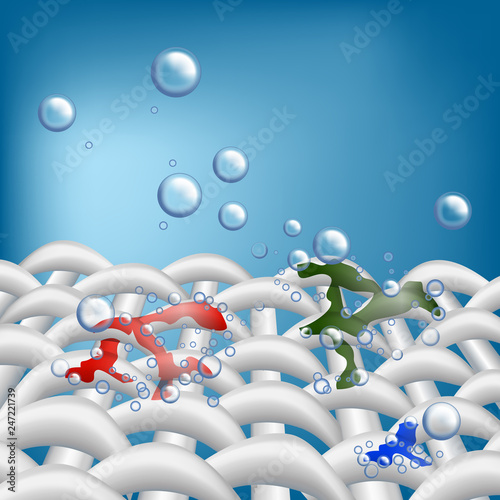 Realistic 3d Detailed Ad Detergent Display. Vector