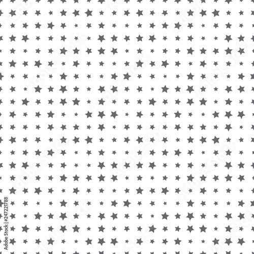 Abstract seamless pattern with halftone stars. Geometric background. Vector illustration. 