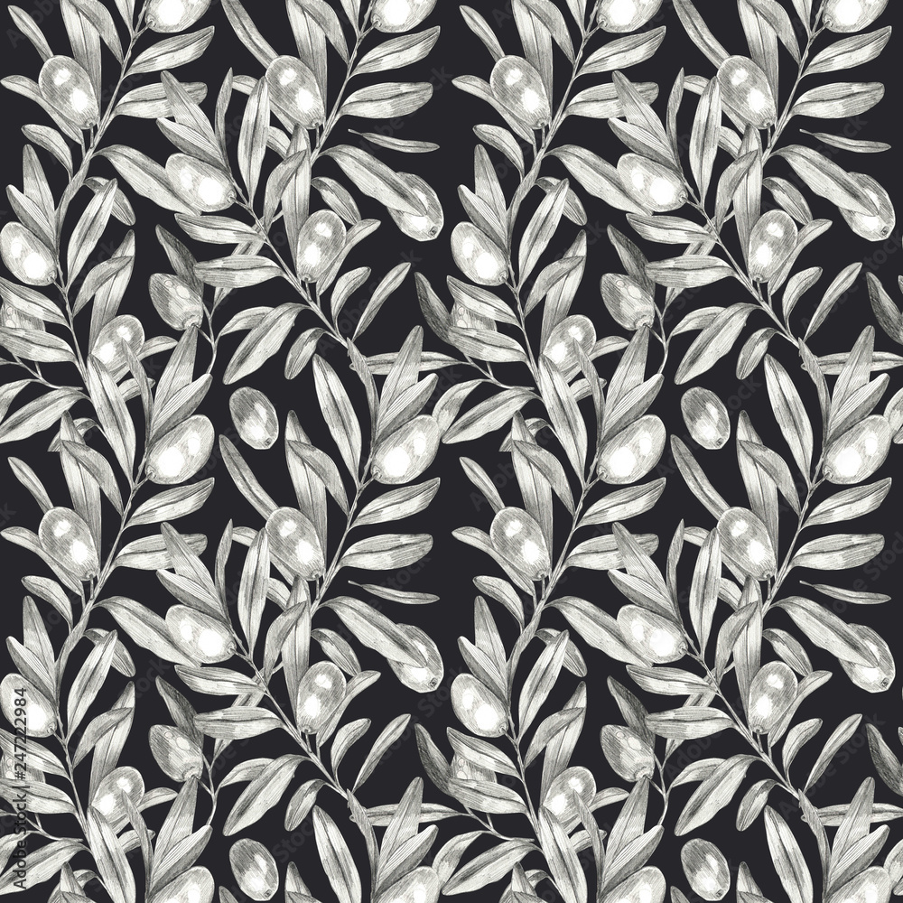 Olives seamless pattern Olives seamless pattern