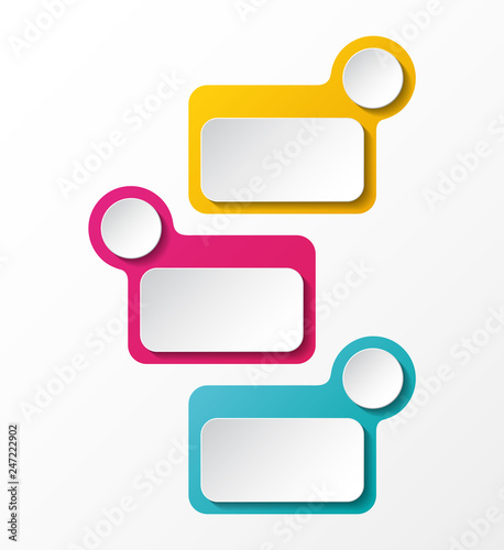 Business infograph with empty boxes. Vector.