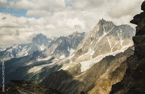 Beautiful landscape in pearl of the Alps - Chamonix, near mount Montblanch © Mykhailo