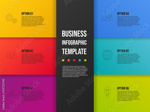 Concept of company infograph - business presentation. Vector