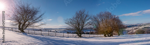 beautiful landscape view of snow in south wales feb 2019