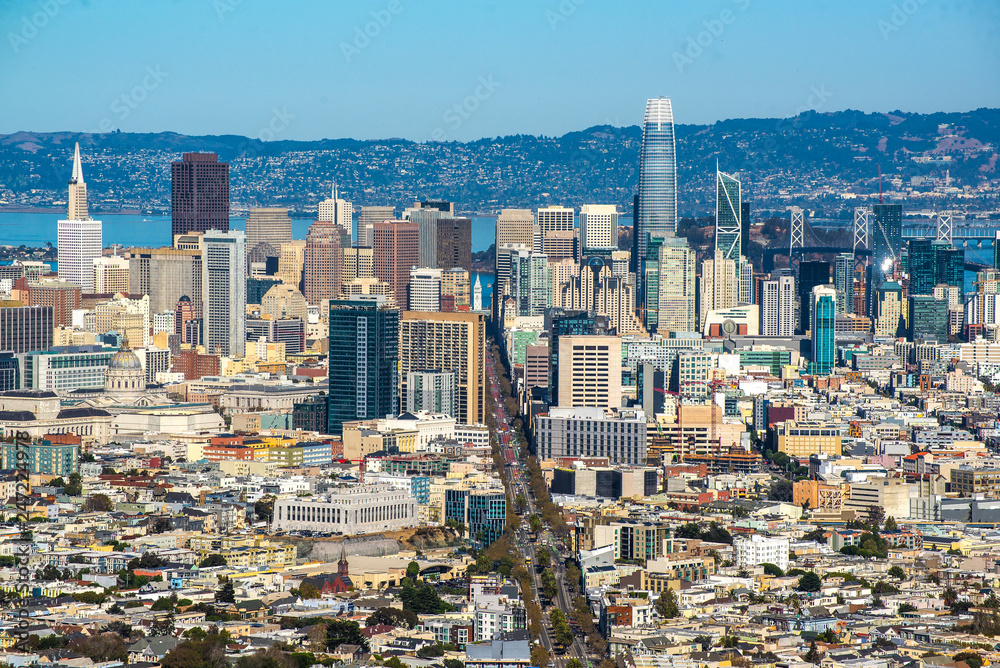 San Francisco City Downtown general view, California, USA