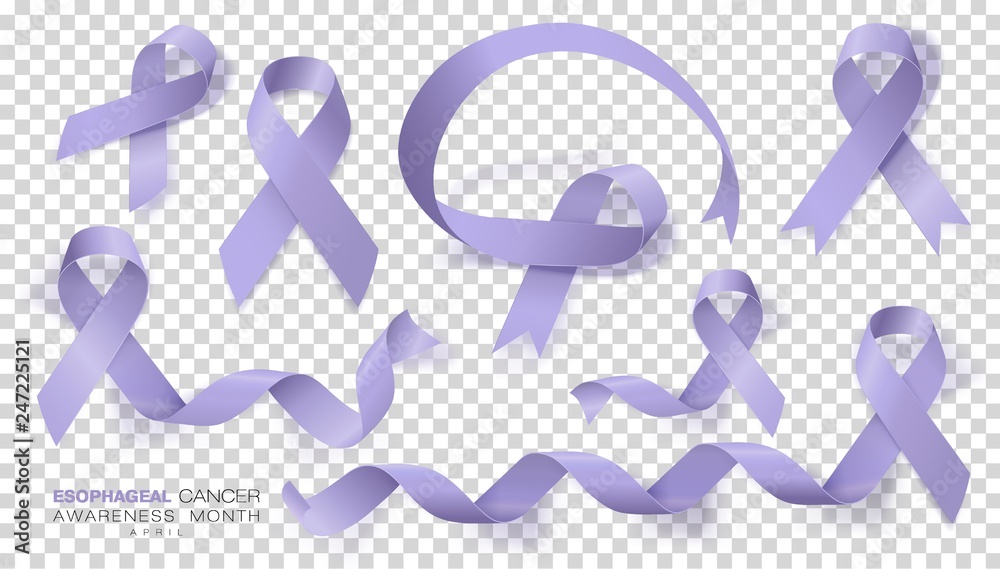 Esophageal Cancer Awareness Month. Periwinkle Color Ribbon Isolated On