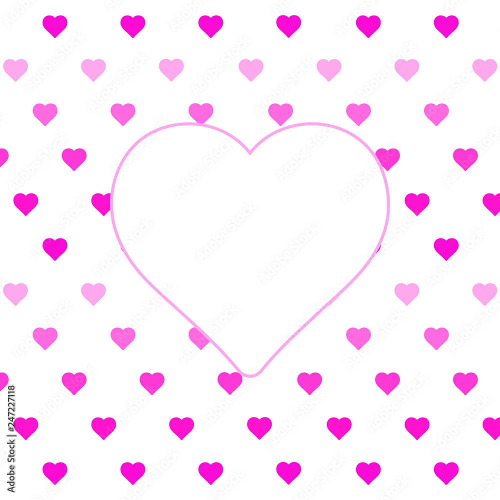Hearts background - love pattern vector- st. valentine hearts wallpaper - Blank space for text