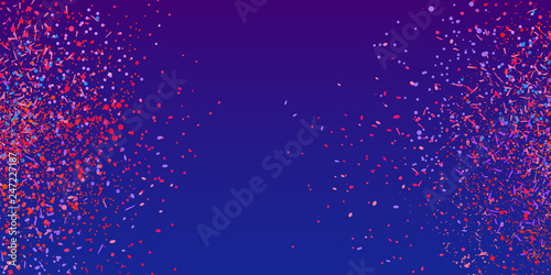 Colorful confetti on isolated background. Texture with many colored glitters. Holiday elements. Colored pattern for flyers, banners and textiles