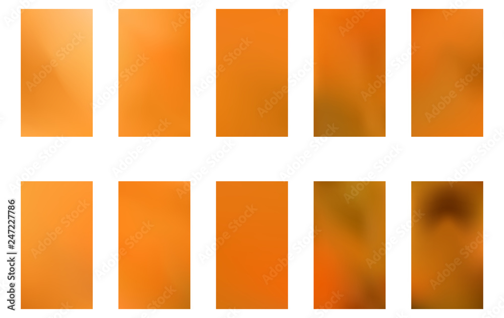 Fototapeta premium Vector gold blurred gradient style background. Abstract luxury smooth illustration wallpapers set