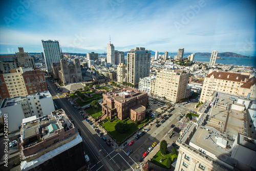 Aerial wiew of Grace Cathedral - San Francisco  California