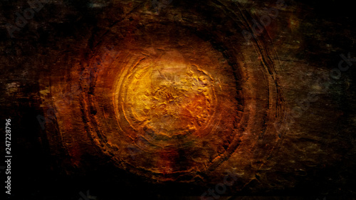 Fototapeta Naklejka Na Ścianę i Meble -  Fantastic planet surface. Martian landscape background. Elements of this image furnished by NASA.
