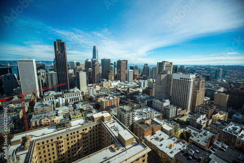 San Francisco City Downtown general view, California