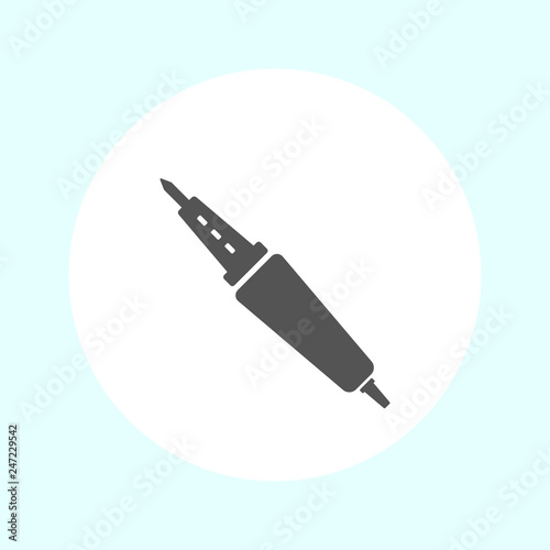 soldering iron icon on white