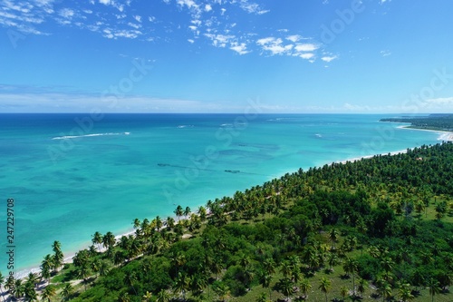 São Miguel dos Milagres and Passo de Camaragibe, Alagoas, Brazil. Fantastic landscape. Great beach scene. Paradise beach with crystal water. Brazillian Caribbean. Dream, peace, balance, inspiration. © ByDroneVideos