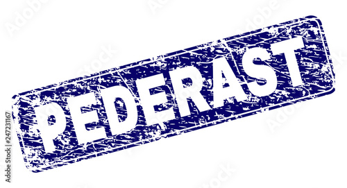 Foto PEDERAST stamp seal watermark with grunge texture