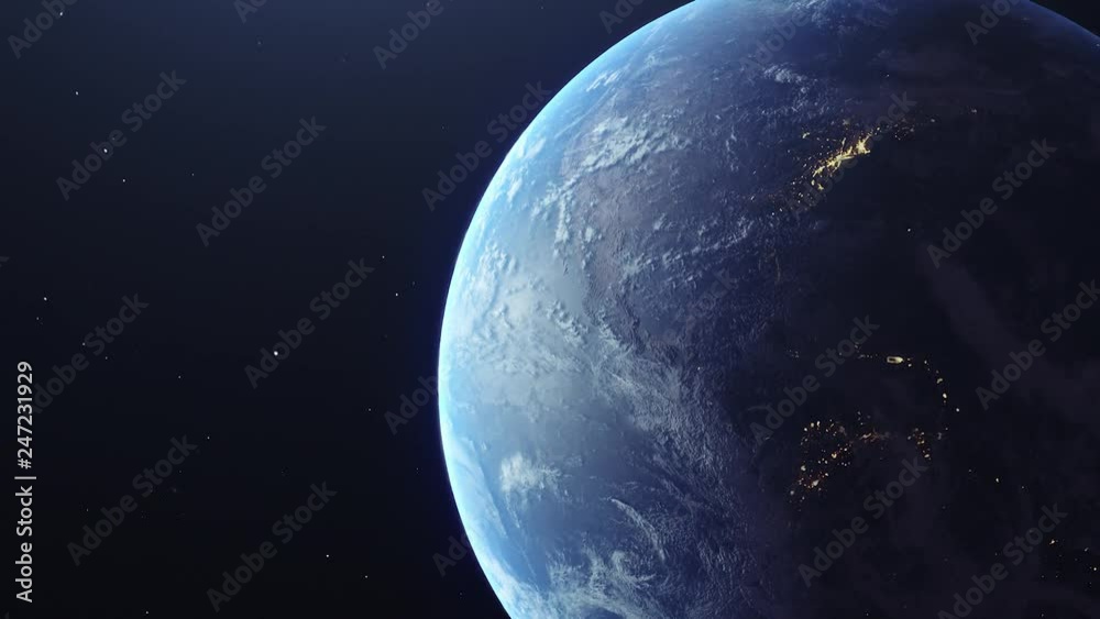 Realistic view of Earth from space