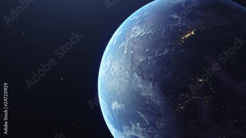 Realistic view of Earth from space