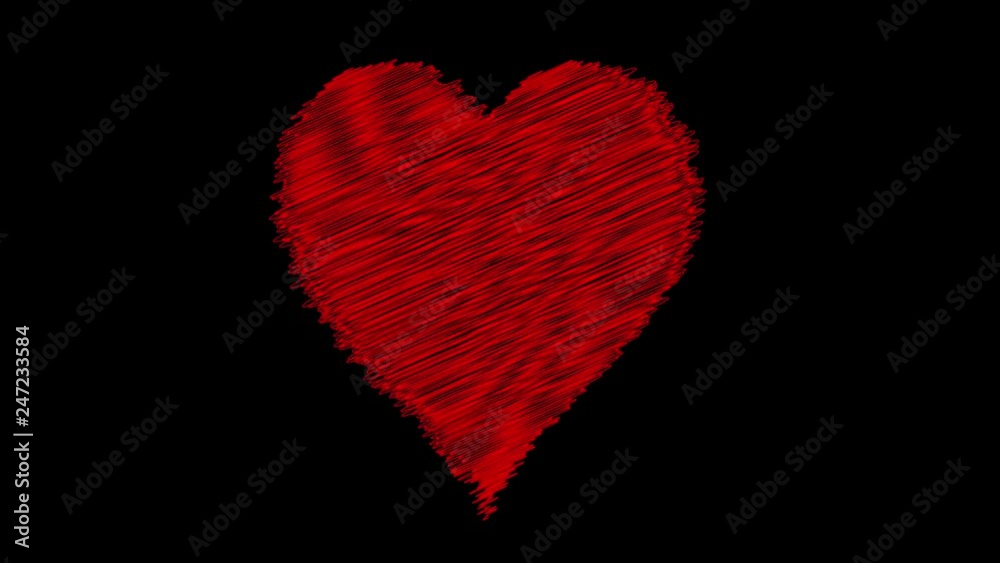 Hand drawn heart. Isolated symbol of love, heart in sketch art. Cartoon red love for Valentine's. Hand drawn heart. Isolated symbol of love, heart in sketch art. Cartoon red love for Valentine's.