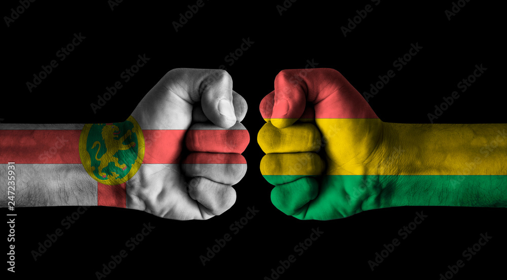 Fototapeta premium Alderney vs Bolivia