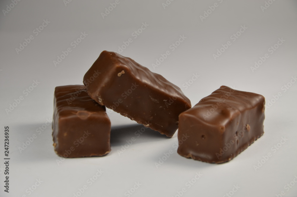 chocolate with nuts isolated on white chocolate with nuts isolated on white
